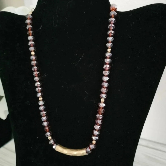 Jane Marie Jewelry - Jane Marie Topaz Natural Stone Beaded Necklace 16"